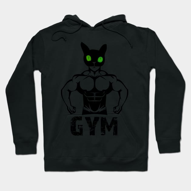 Cat peek a boo gym Hoodie by jaml-12